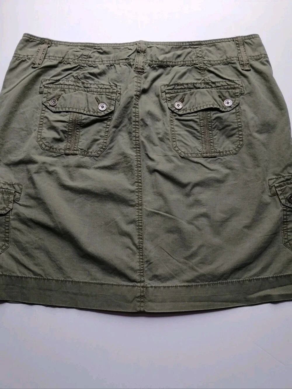 Sonoma Modern Fit Olive Green Skirt Size 16 Utility Cargo Pockets